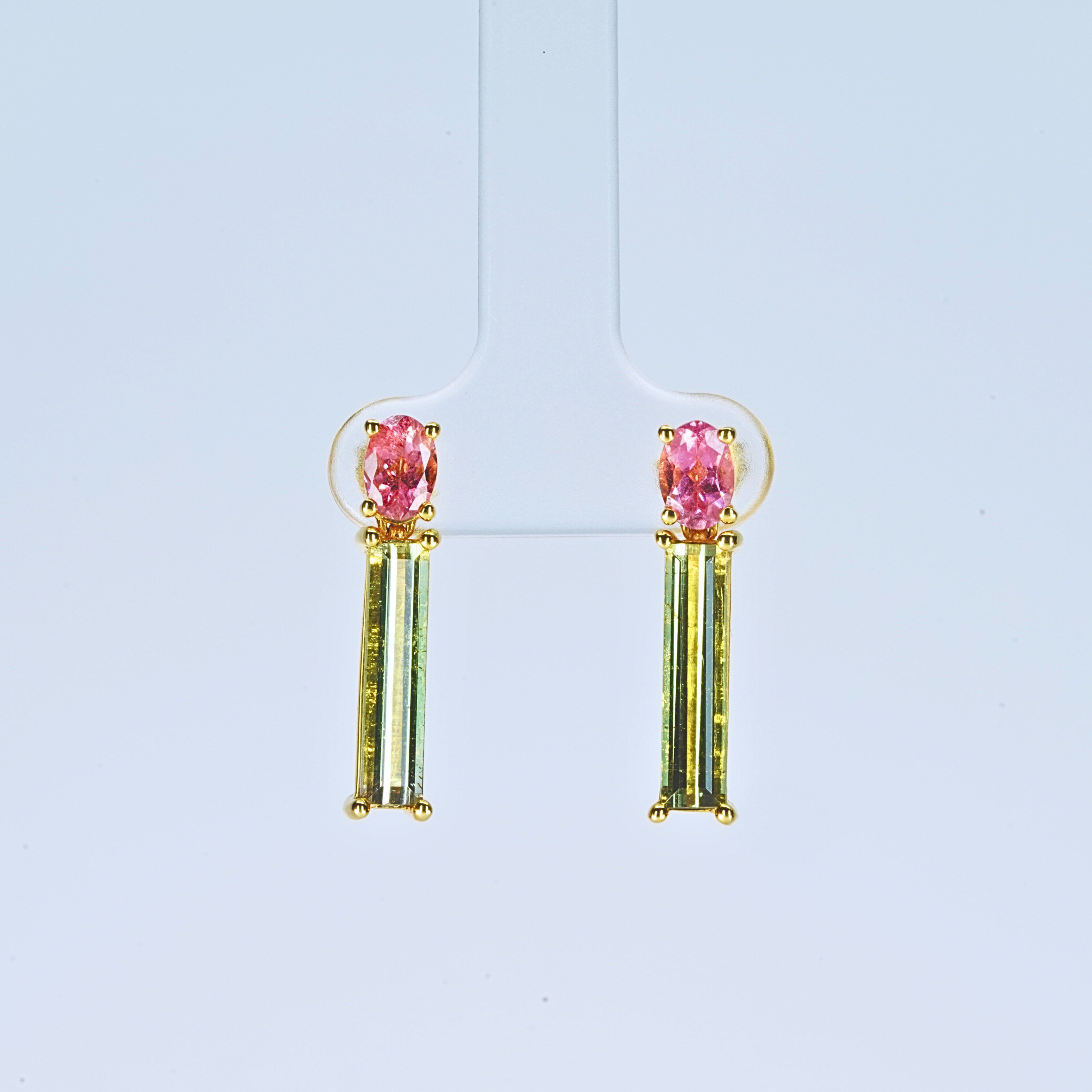 14kt Yellow Gold Tourmaline Earrings