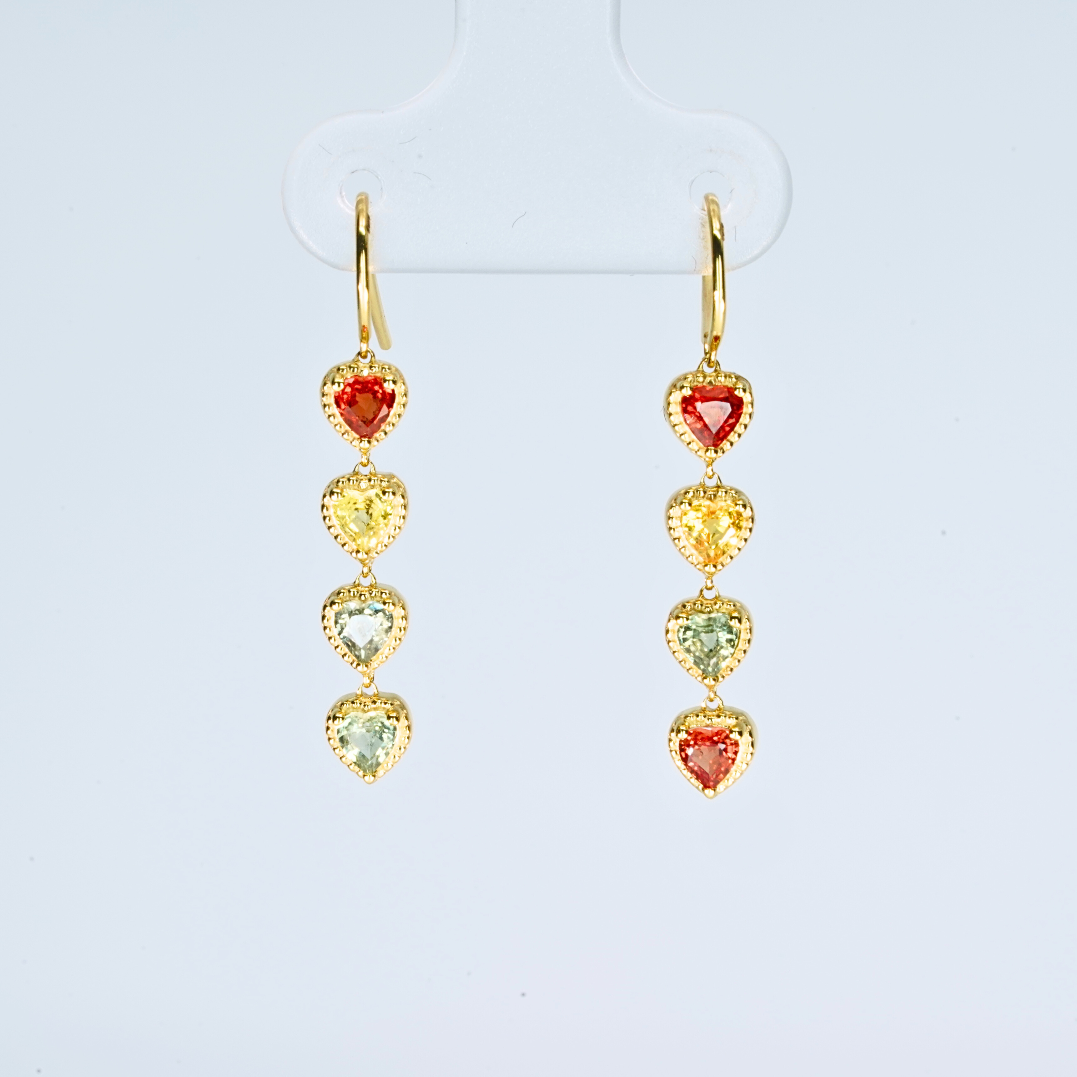 14kt Yellow Gold Sapphire Earrings