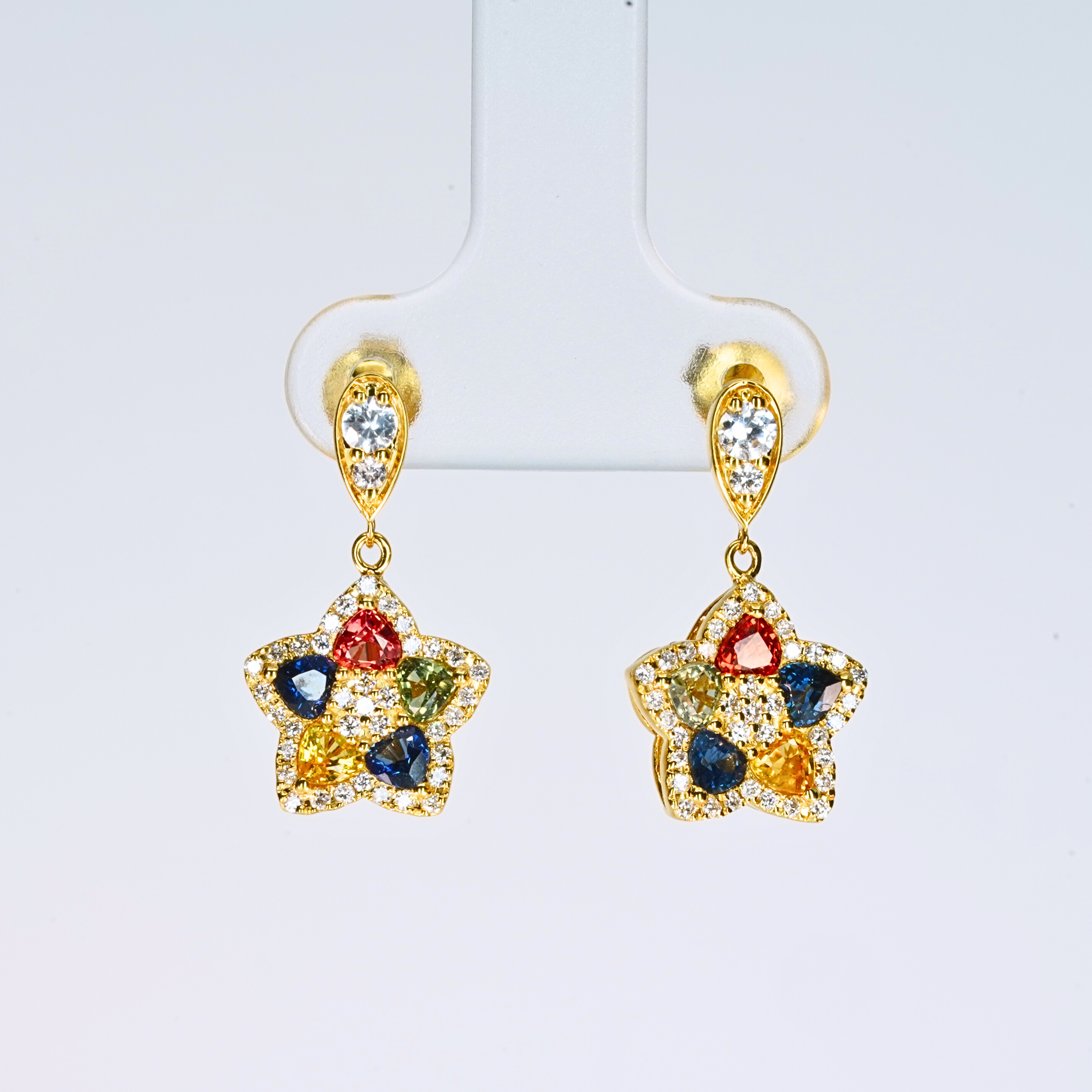 14kt Yellow Gold Sapphire Earrings