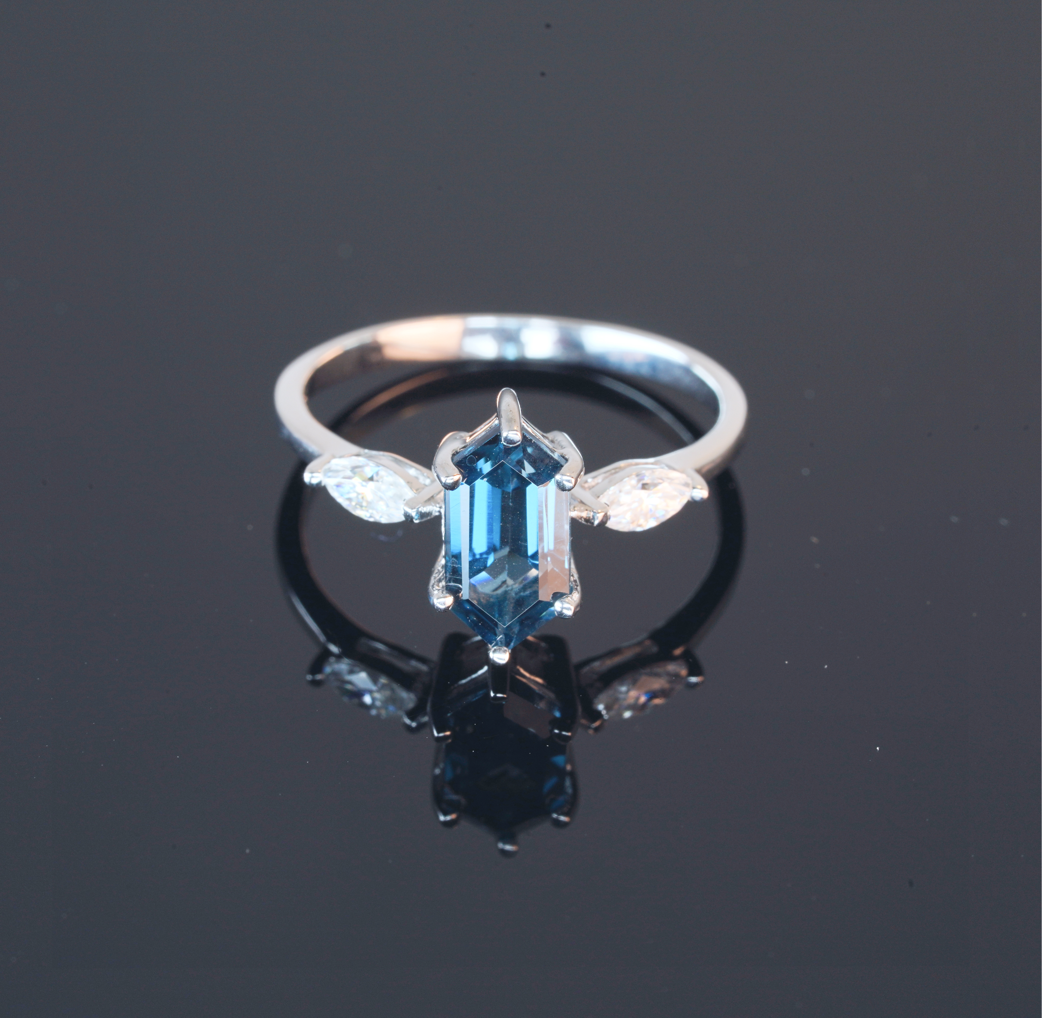 .925 Sterling Silver Topaz Ring