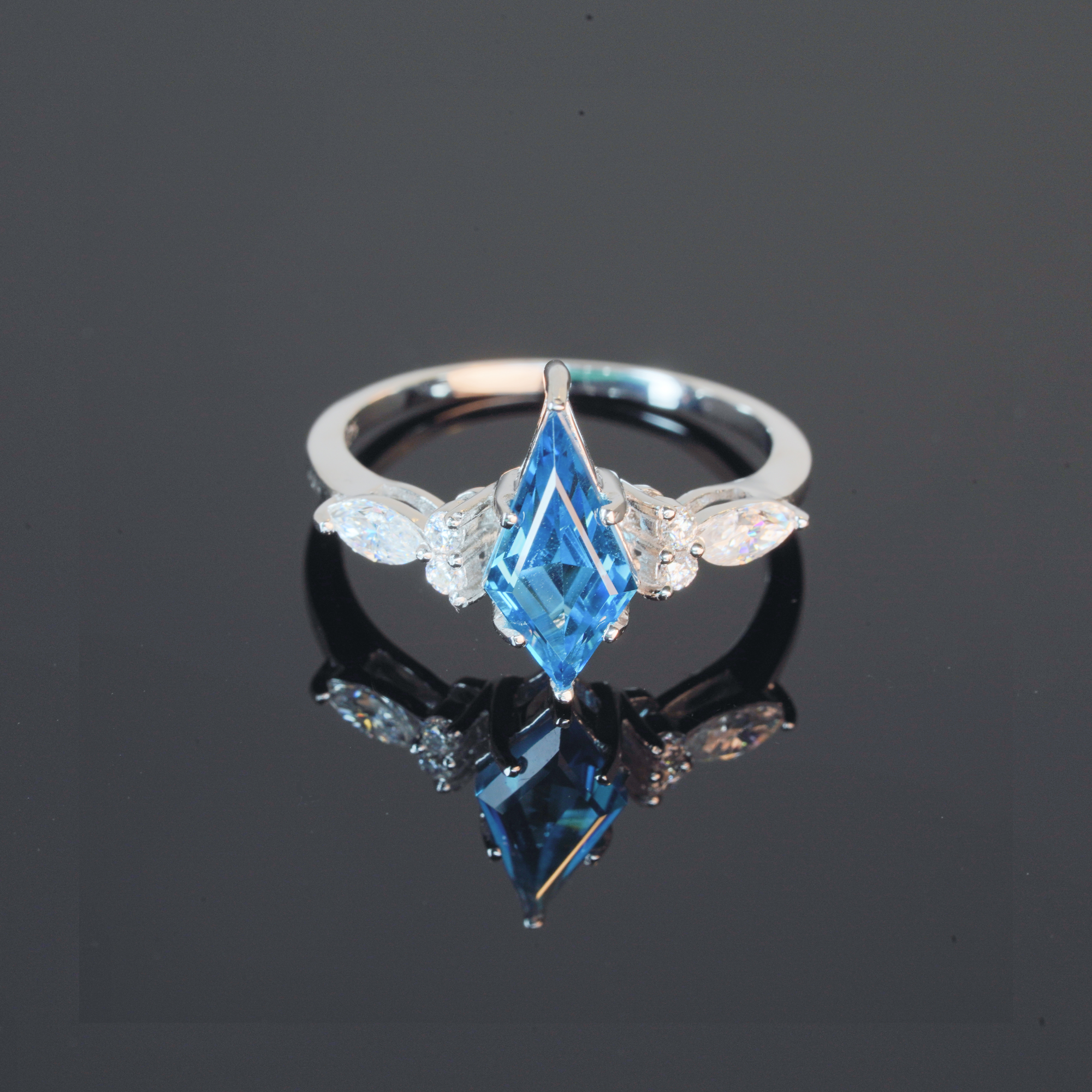 .925 Sterling Silver Topaz Ring